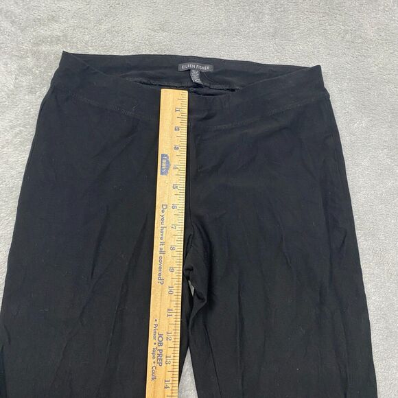 Eileen Fisher Pants Womens XS Black‎ Ankle Elastic Waist Stretch Pull On Viscose - Picture 4 of 9
